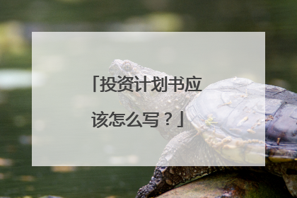 投资计划书应该怎么写?