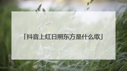 抖音上红日照东方是什么歌