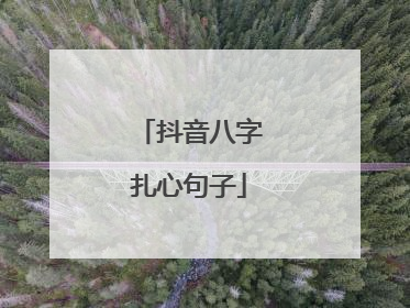 抖音八字扎心句子