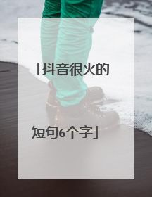 抖音很火的短句6个字