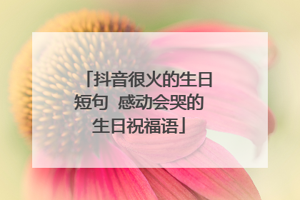 抖音很火的生日短句 感动会哭的生日祝福语