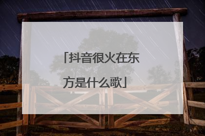 抖音很火在东方是什么歌