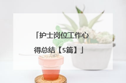 护士岗位工作心得总结【5篇】