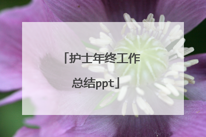 护士年终工作总结ppt