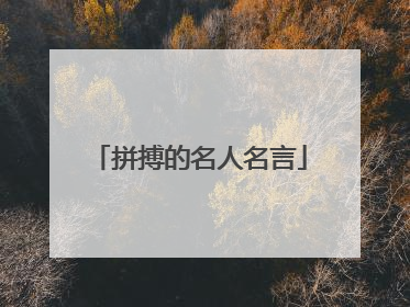 拼搏的名人名言