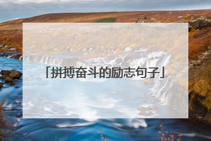 拼搏奋斗的励志句子