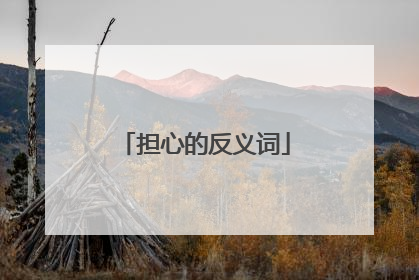 担心的反义词