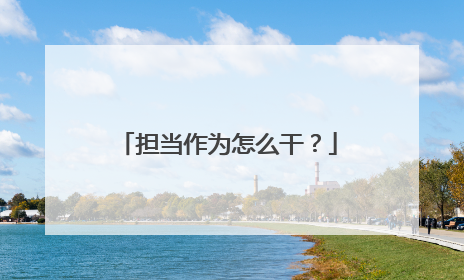 担当作为怎么干?