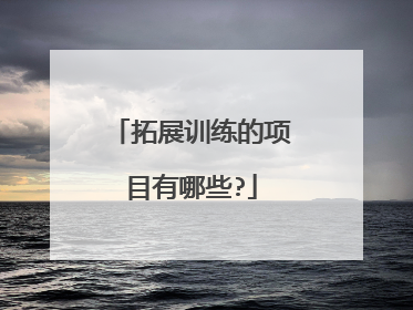 拓展训练的项目有哪些?