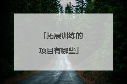 拓展训练的项目有哪些