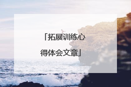 拓展训练心得体会文章