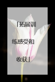 拓展训练感受和收获