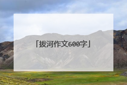 拔河作文600字