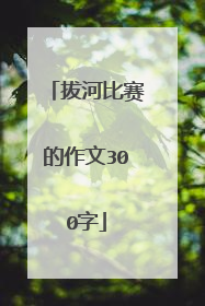 拔河比赛的作文300字