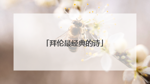 拜伦最经典的诗