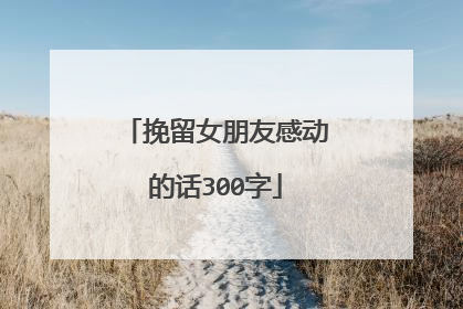 挽留女朋友感动的话300字