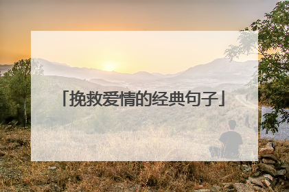 挽救爱情的经典句子