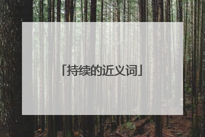 持续的近义词