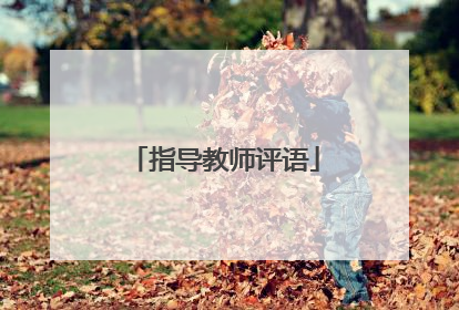 指导教师评语