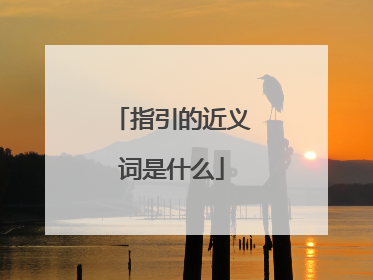 指引的近义词是什么