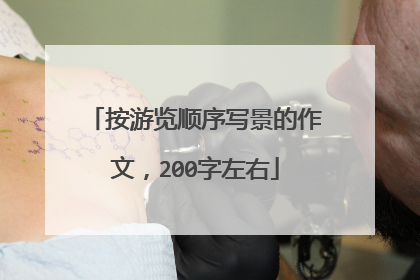 按游览顺序写景的作文，200字左右