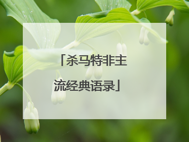 杀马特非主流经典语录