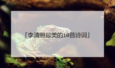 李清照最美的10首诗词