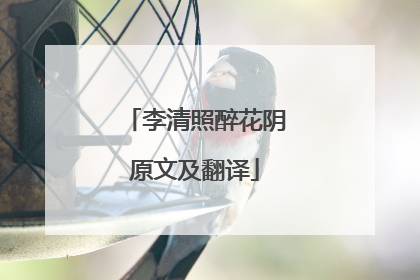 李清照醉花阴原文及翻译