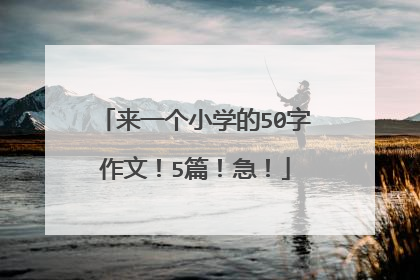 来一个小学的50字作文!5篇!急!