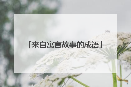 来自寓言故事的成语