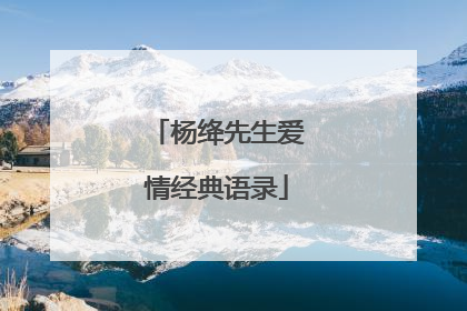 杨绛先生爱情经典语录