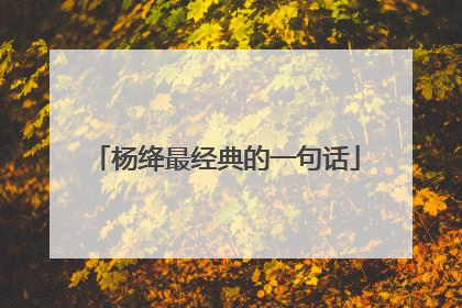 杨绛最经典的一句话