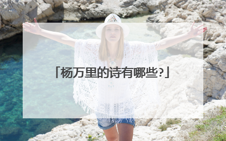 杨万里的诗有哪些?