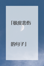 极度悲伤的句子