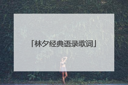 林夕经典语录歌词
