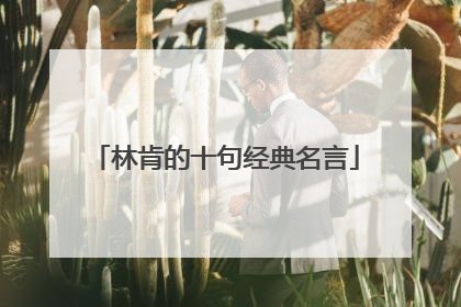 林肯的十句经典名言