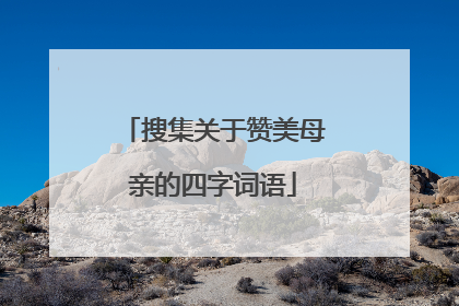 搜集关于赞美母亲的四字词语