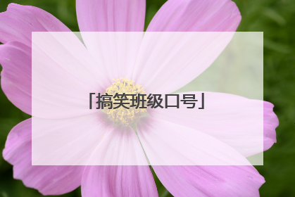 搞笑班级口号