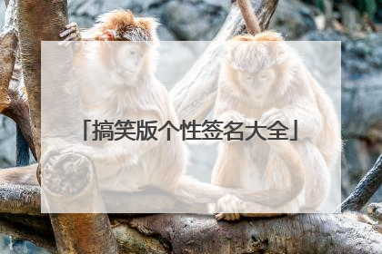 搞笑版个性签名大全