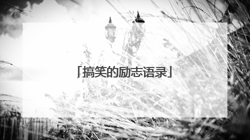 搞笑的励志语录