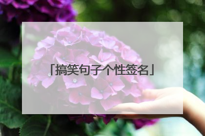 搞笑句子个性签名