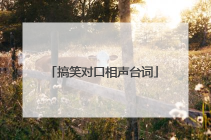 搞笑对口相声台词