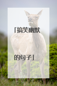 搞笑幽默的句子