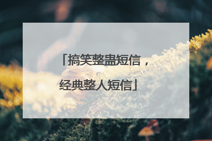 搞笑整蛊短信,经典整人短信