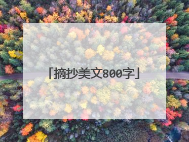 摘抄美文800字