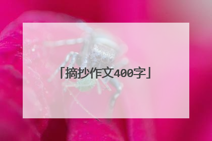 摘抄作文400字