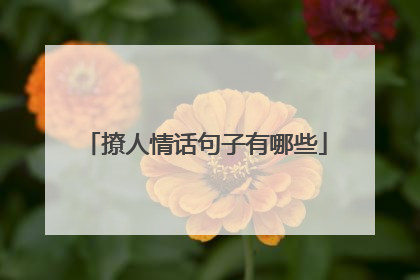 撩人情话句子有哪些