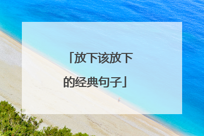 放下该放下的经典句子