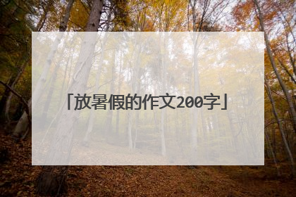 放暑假的作文200字