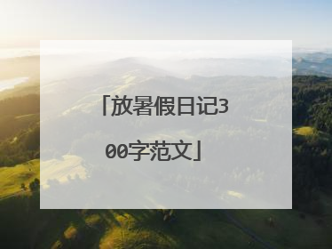 放暑假日记300字范文